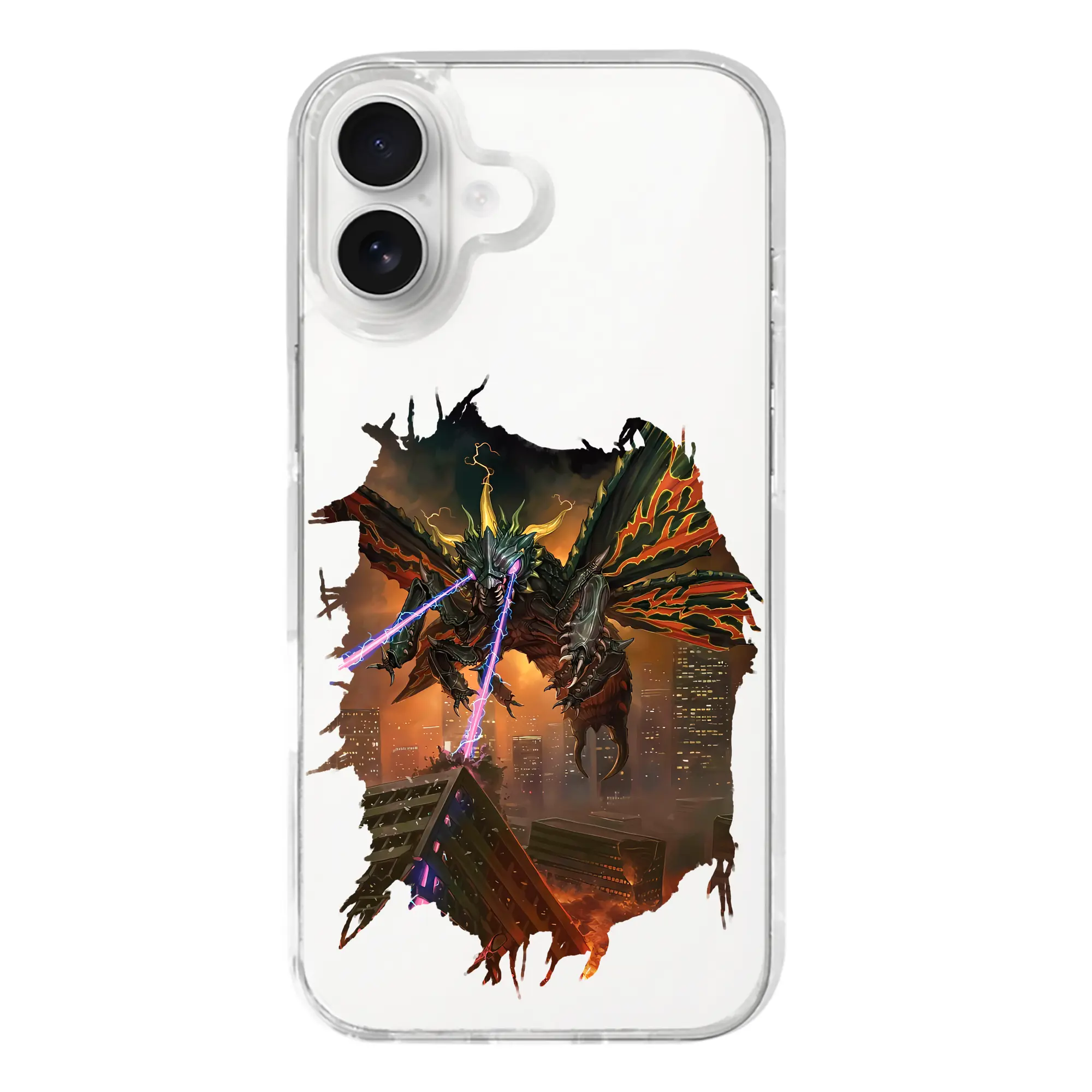 ゴジラ グッズ,バトラ - iPhone 17シリーズ 透明スマホケース – 薄型・耐衝撃・精密フィット保護カバー